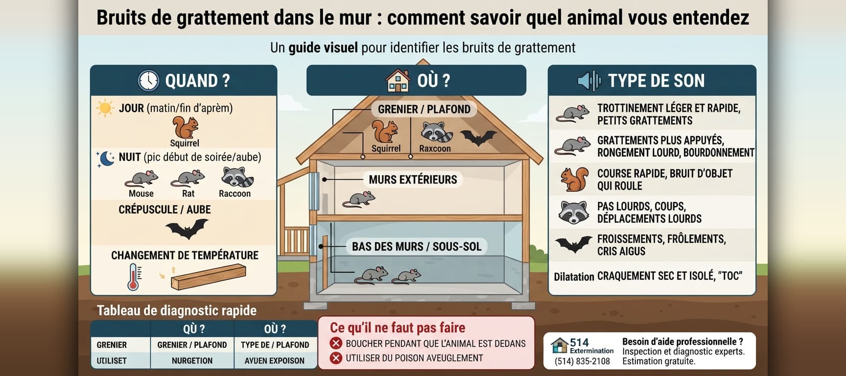 Scratching Noises in the Wall: How to Tell Which Animal You're Hearing
