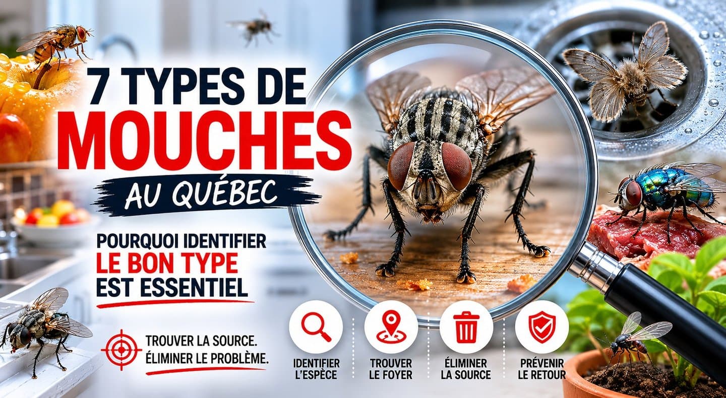 Les différentes mouches au Québec : comment les identifier et s'en débarrasser
